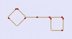 Как сделать 3 квадрата, передвинув 4 спички? Только самые сообразительные сделают это за 9 секунд