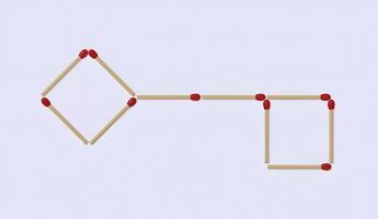 Как сделать 3 квадрата, передвинув 4 спички? Только самые сообразительные сделают это за 9 секунд