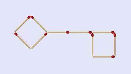 Как сделать 3 квадрата, передвинув 4 спички? Только самые сообразительные сделают это за 9 секунд