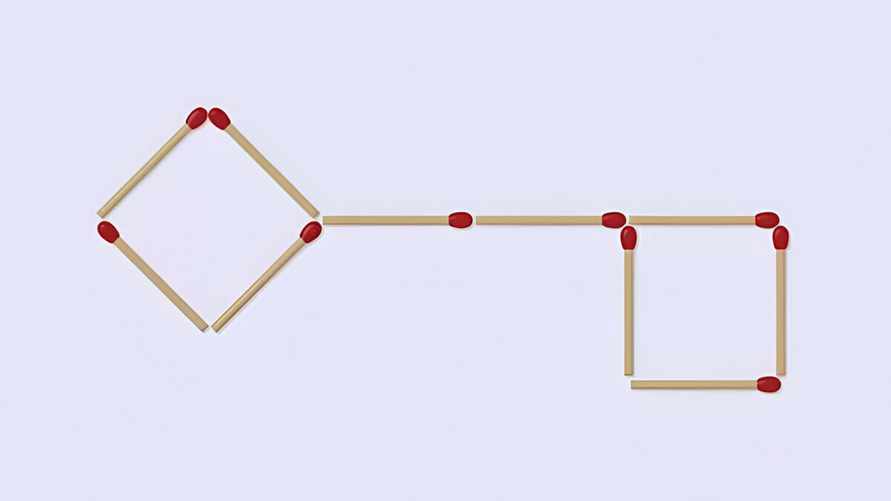 Как сделать 3 квадрата, передвинув 4 спички? Только самые сообразительные сделают это за 9 секунд