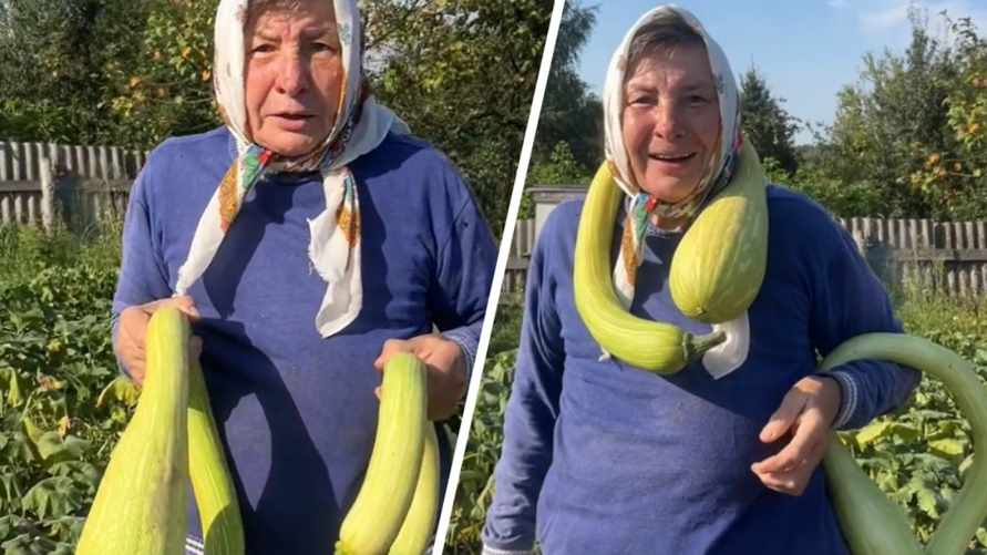 "Срочно нужен сорт" - Белоруска показала кабачки, которые можно носить на шее