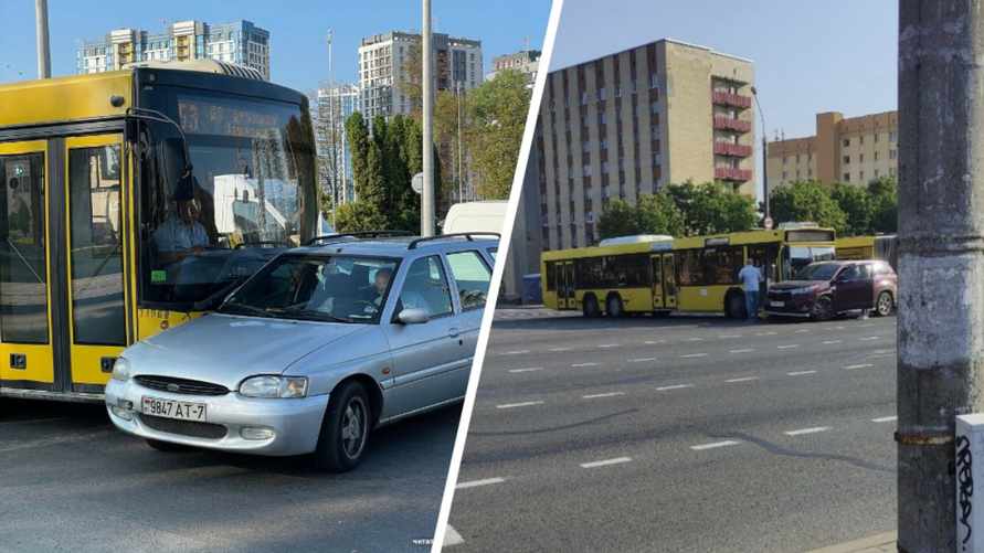 Два ДТП с одинаковым исходом. В Минске автобусы столкнулись с легковушками