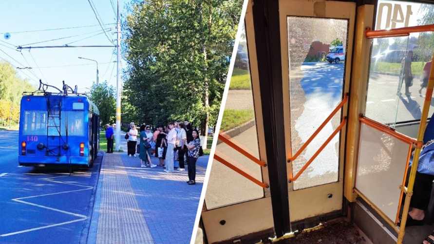 В Бобруйске у троллейбуса на ходу осыпалось стекло