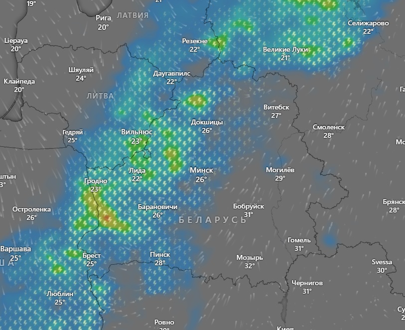 Белгидромет объявил красный уровень опасности для 1 области Беларуси. Где ждать +35°С, а где — сильные ливни?
