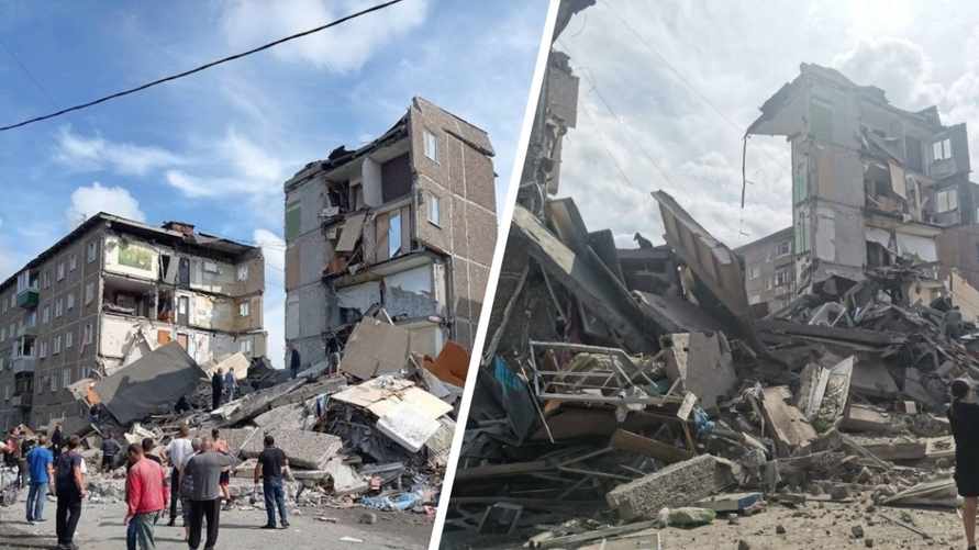 В России после взрыва обрушился подъезд пятиэтажного дома