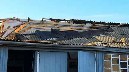 В Гомеле из-за сбитого беспилотника загорелся склад