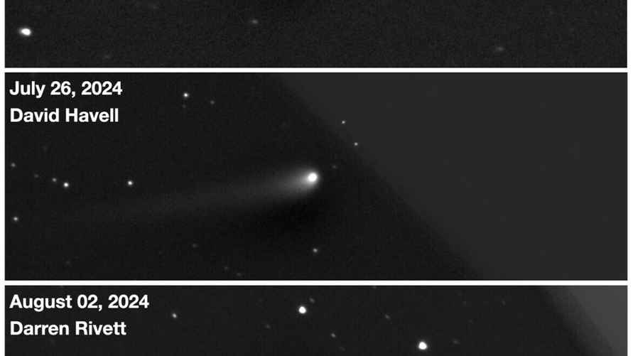 Комета C/2023 A3, снятая этим летом членами Unistellar Network с помощью телескопов Unistellar