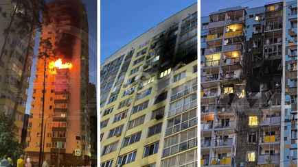 Горящие многоэтажки, закрытые аэропорты и перекрытые трассы. Подмосковье атаковали десятки беспилотников