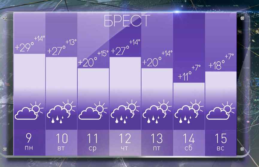 Когда в Беларуси спадёт жара и придут дожди? Синоптики предупредили о фронтальном разделе из Польши