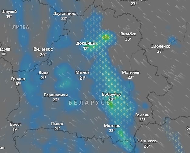 Белгидромет продлил красный уровень опасности для 2 областей Беларуси. Когда и где ждать сильные грозовые дожди?