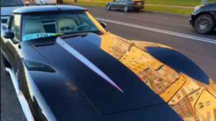 «У меня в GTA такая есть» — В Минске заметили коллекционный Chevrolet Corvette C3 1974 года