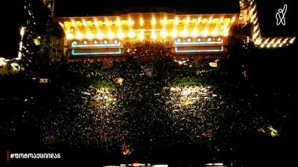 Сторонники оппозиции вышли на протест в центре Тбилиси. Какой «механизм фальсификаций» потребовали отменить?