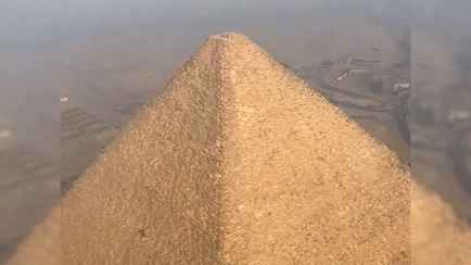 Анубис во плоти? В Египте собака забралась на вершину одной из пирамид Гизы