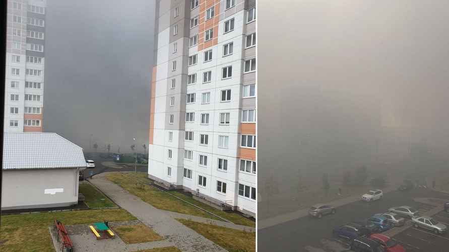 Дома возле пожара / Фото: Onliner