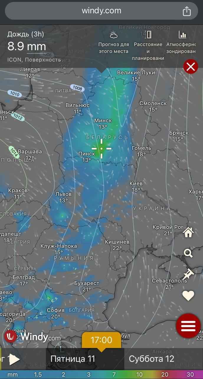 Синоптики пообещали белорусам «очень мокрые» выходные. Где будет лить «без перерыва» и когда ждать заморозки до -2°С?