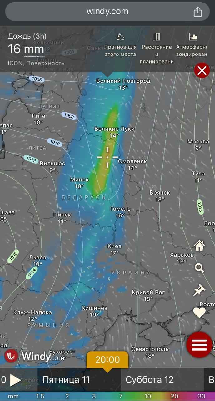 Синоптики пообещали белорусам «очень мокрые» выходные. Где будет лить «без перерыва» и когда ждать заморозки до -2°С?