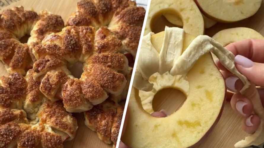 Как приготовить яблочные слойки за 30 минут? Этот рецепт "ленивой" выпечки собрал почти 4 млн просмотров в TikTok