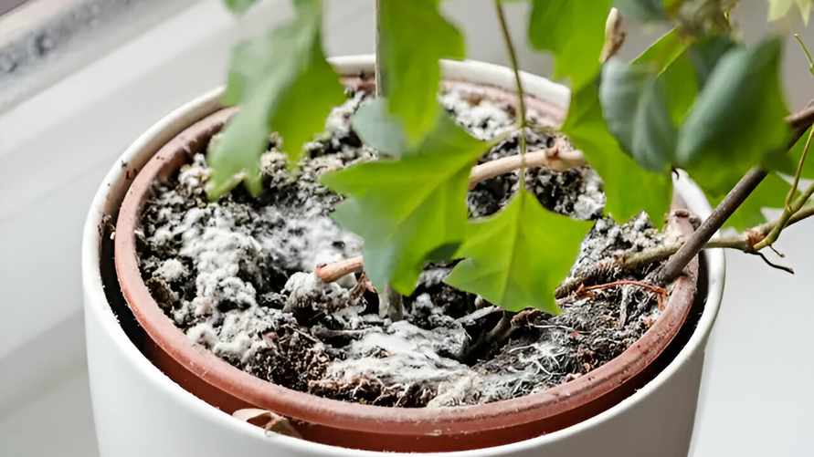 В цветочном горшке появилась плесень? Посыпьте почву этими 4 продуктами
