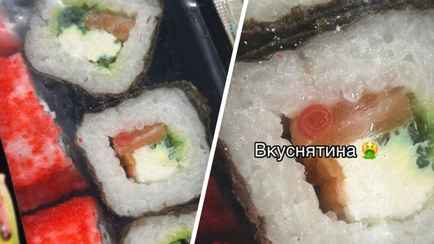 «Я думала, это добавка» — В TikTok показали «живых глистов» в суши из витебского магазина. Комментаторы поспорили