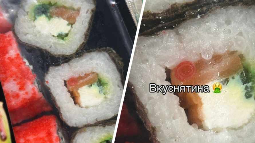 "Я думала, это добавка" - В TikTok показали "живых глистов" в суши из витебского магазина. Комментаторы поспорили