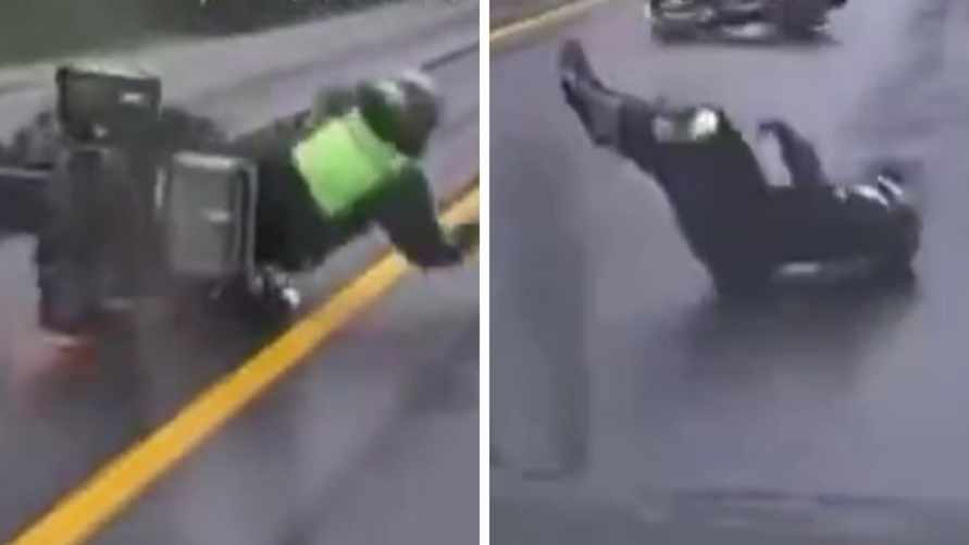 Видео падения мотоциклиста на полной скорости набрало 6,6 млн просмотров в X. Но удивило всех не то, что выжил