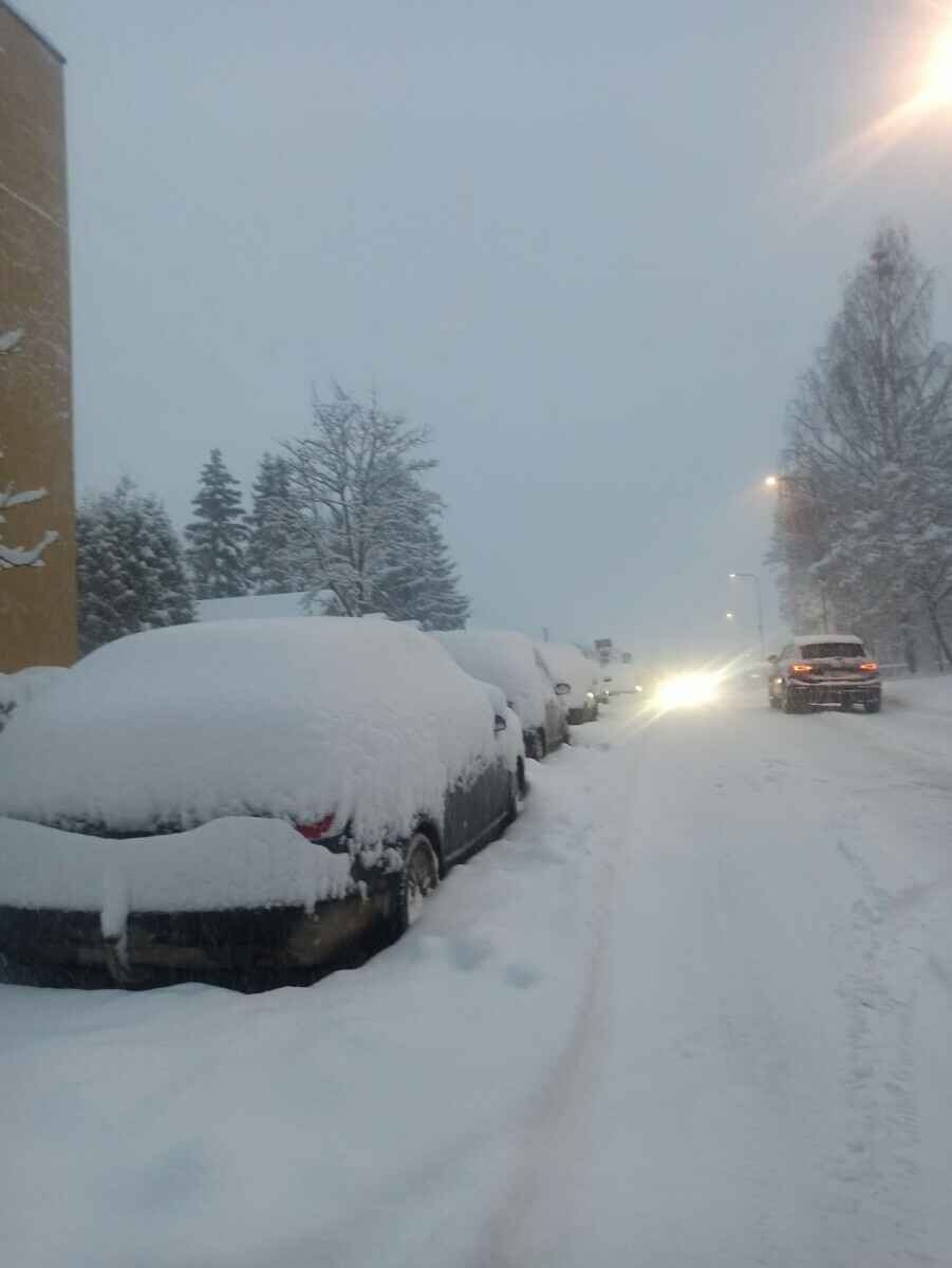 Литву за ночь накрыло снегом. Где сверкали зимние молнии?