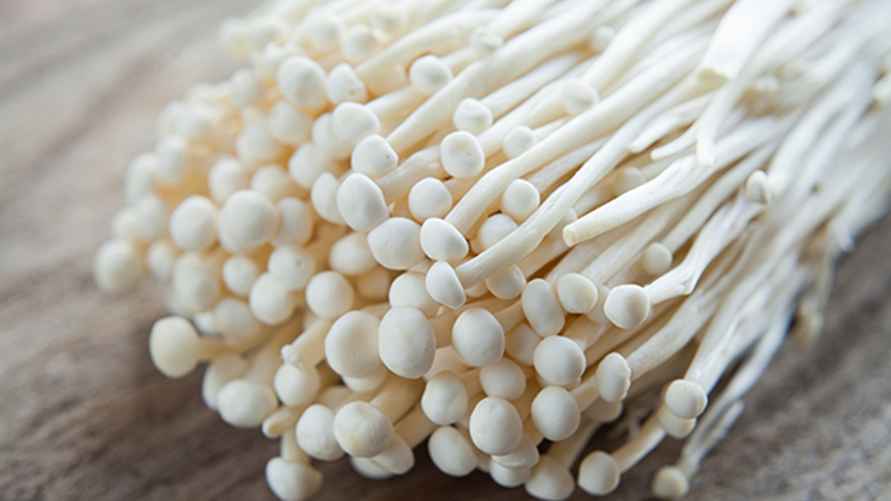 Вот так выглядят эноки - искусственно выращенные зимние опята