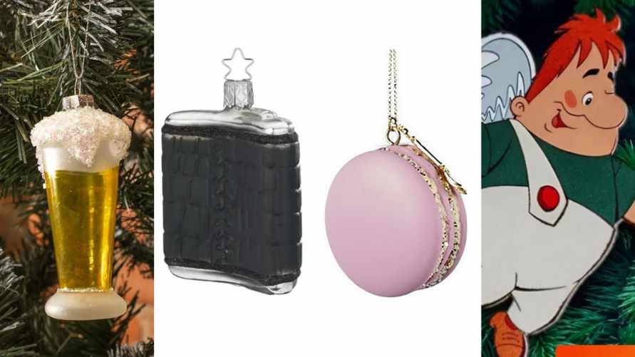 Пиво, фляжка, макарон, Карлсон. Маркетплейсы предложили белорусам необычные елочные игрушки. Какие цены?