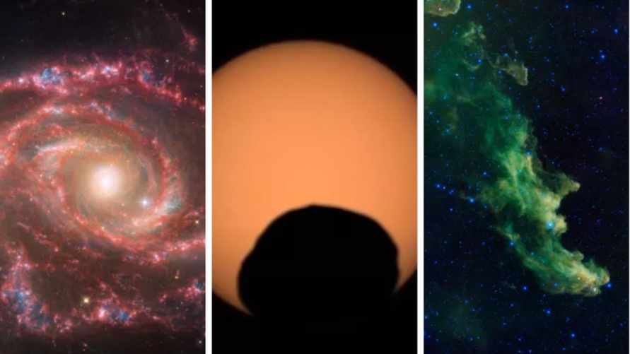 «Налитые кровью» глаза, затмение с Марса и «Ведьмина шляпа». NASA показала 8 невероятных фото из космоса