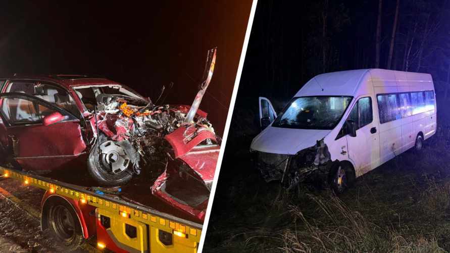 Под Борисовом маршрутка лоб в лоб столкнулась с легковушкой – двое в реанимации