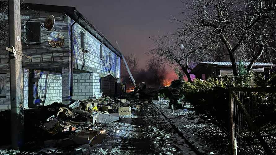 Появилось видео падения самолета на жилой дом под Вильнюсом