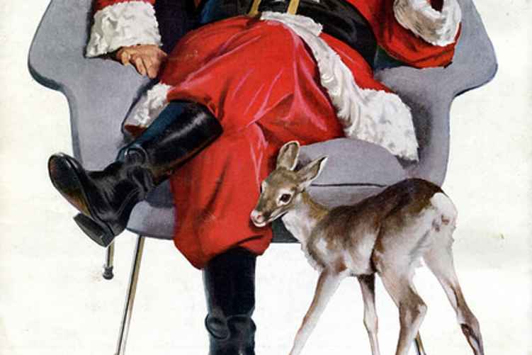 Реклама Coca-Cola с Сантой, 1956 год.