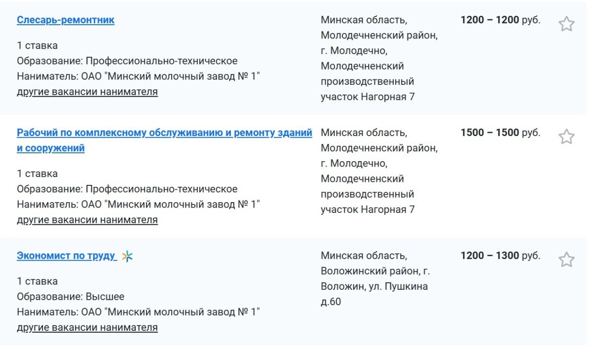 Зарплаты — до 6962 рублей. Белорусские молокозаводы опубликовали почти 500 вакансий. Кого ищут?