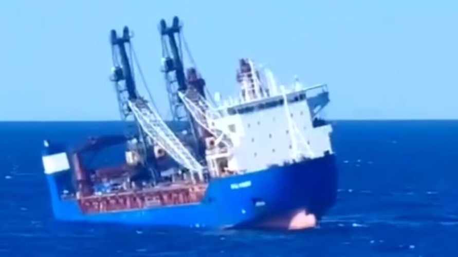 Российский корабль, следовавший в Сирию, затонул у берегов Испании