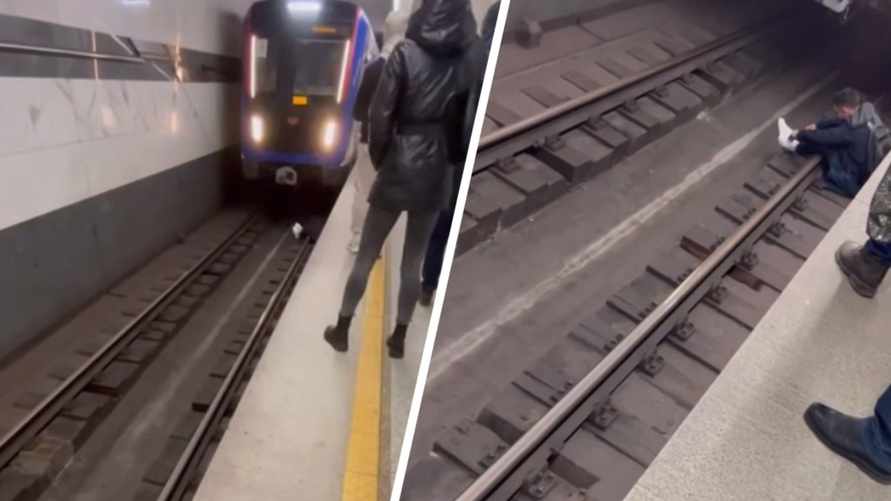 "Давай руку" - В Минском метро молодой человек упал на рельсы и не хотел вставать