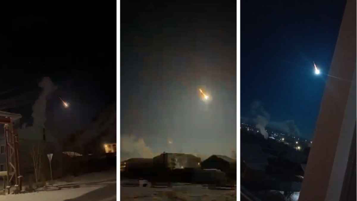 «Огромная удача» - Соцсети наводнили видео яркого астероида, упавшего в России