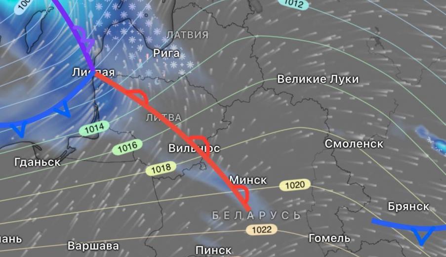 Белгидромет объявил на 1 января оранжевый уровень опасности из-за ветра в 86 км/ч. Где ждать снега?