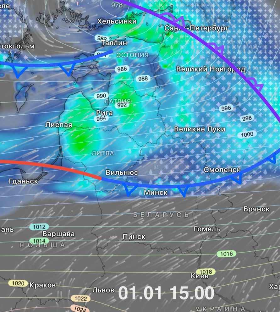 Белгидромет объявил на 1 января оранжевый уровень опасности из-за ветра в 86 км/ч. Где ждать снега?