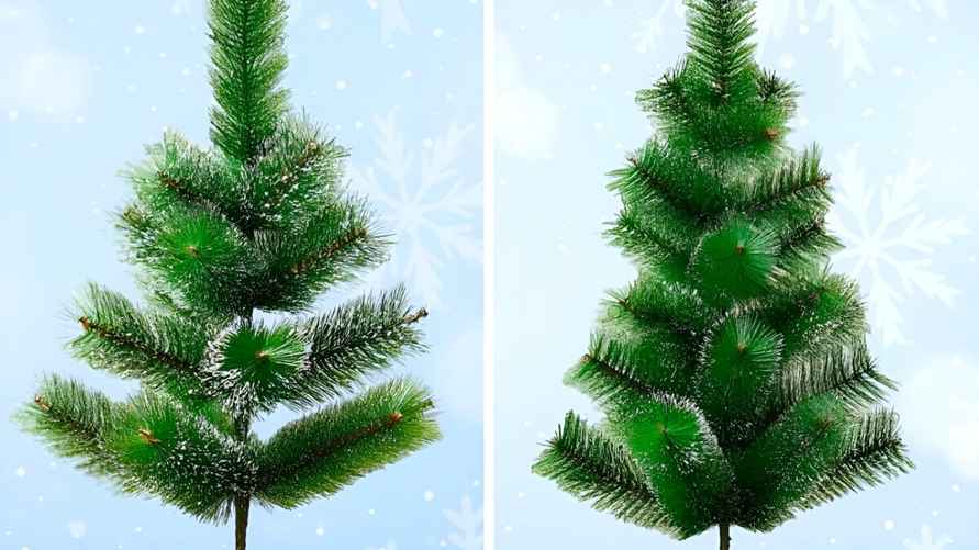 Ёлки (35 и 60 сантиметров). Цена — 10 и 15 рублей. Магазин — Wildberries