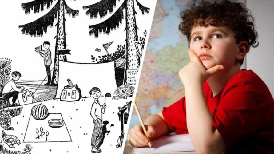 Эта детская задачка из советского журнала покорила интернет. Сможете ли ответить на 9 вопросов, глядя на картинку?