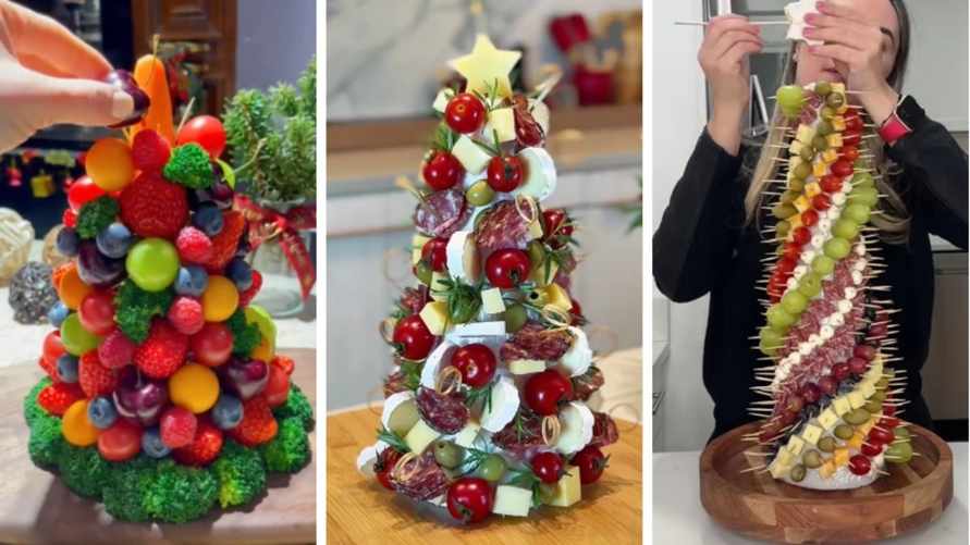 Как легко сделать ёлочку-канапе на новогодний стол? Нашли 3 варианта для основы и больше 10 продуктов для красивой подачи