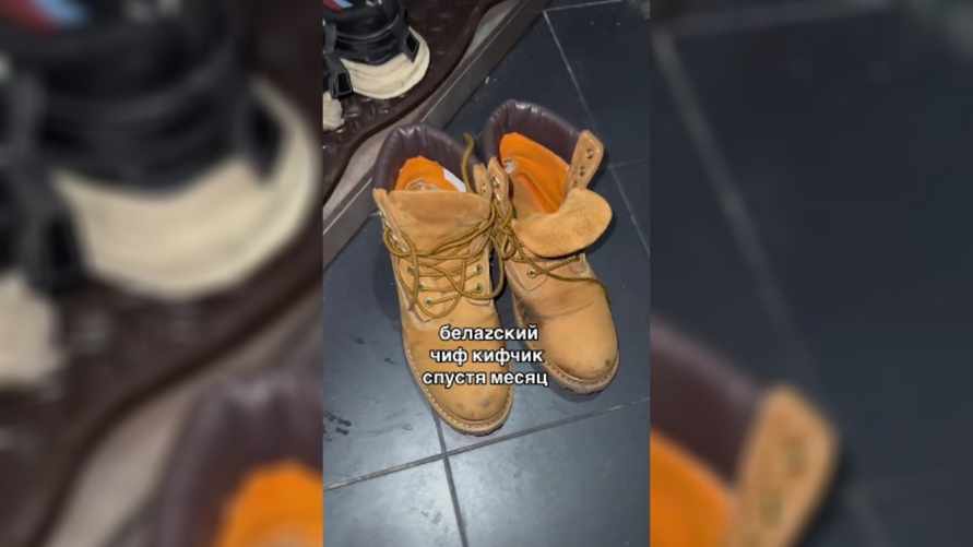 "Прошёл две войны и стройку" - В TikTok показали, как выглядят "тимберленды" БЕЛАЗа спустя месяц носки