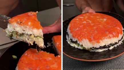 Эти «роллы» к Новому году получатся у каждого. Вот как приготовить «Филадельфию» в виде торта