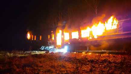 Под Лидой загорелся поезд с 15 пассажирами