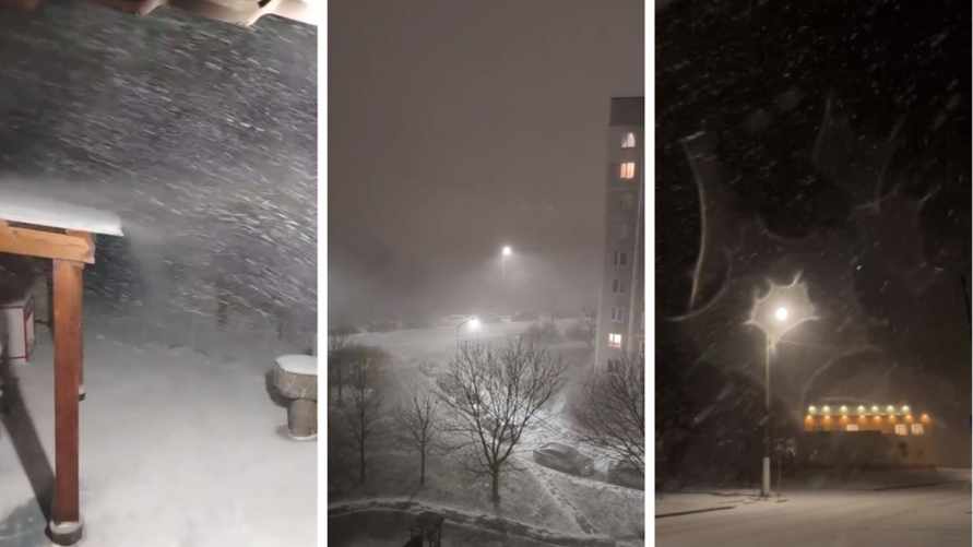 «Такой снег мы не ждали» - Белорусы поделились кадрами метели «оранжевого уровня»