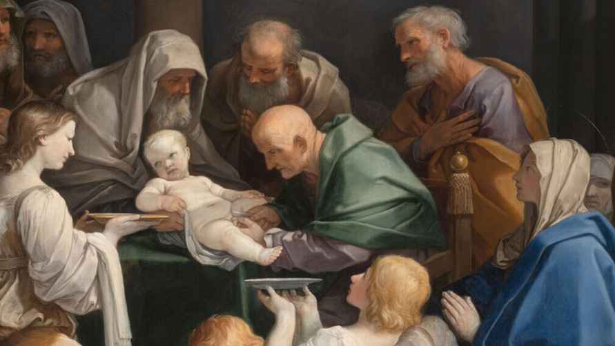 Фрагмент картины "Обрезание" итальянского художника Гвидо Рени, 1636 г.