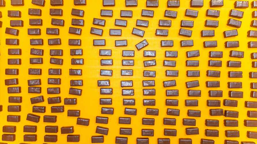 Процесс производства сладостей на фабрике "Коммунарка". Фото Telegraf.news