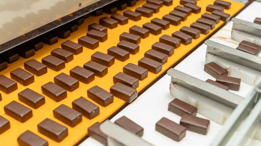 Процесс производства конфет на "Коммунарке". Фото: Telegraf.news