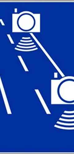 Секционное измерение скорости в Польше – знак D-51a (автоматическое регулирование средней скорости)