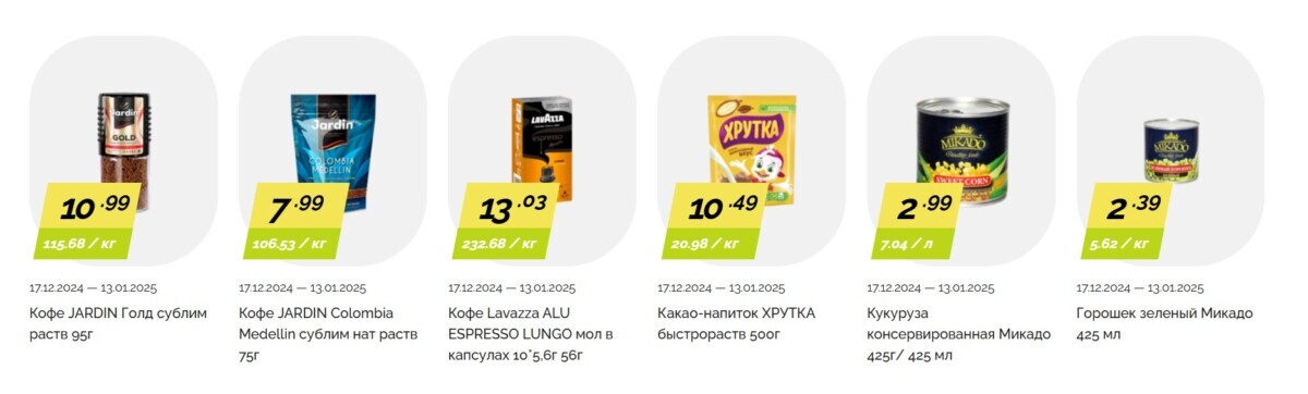 Белорусские магазины сделали скидки до 40% на хамон, форель, креветки, кофе, мандарины. Где закупиться перед Рождеством?